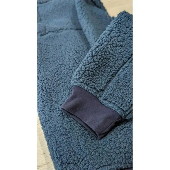 M.Singer Men's Navy Mock Neck 1/4 Placket Fleece Pullover Size M (MSRP $165) - Picture 7 of 7